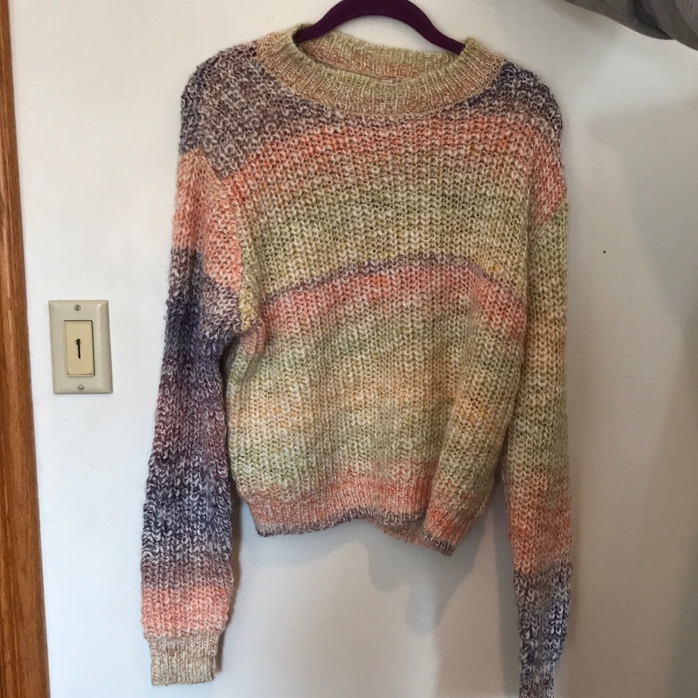 Colorful knit sweater